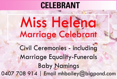 Helena Bailey Marriage Celebrant