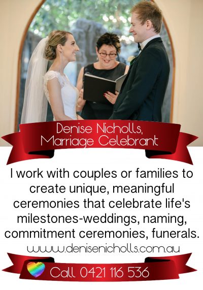 Denise Nicholls, Marriage Celebrant