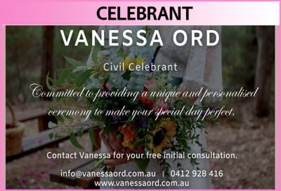VANESSA ORD Celebrant