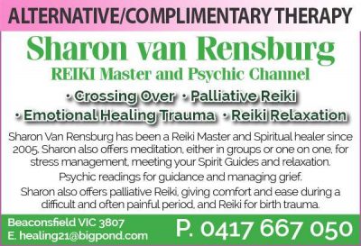 Sharon van Rensburg REIKI Master and Psychic Channel