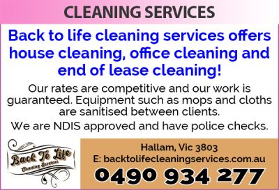 Back To Life Cleaning Services