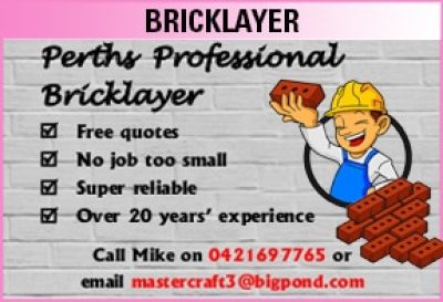 Perths Professional bricklayer